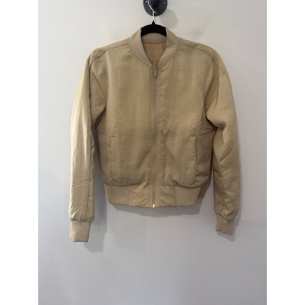 Lululemon Non Stop Bomber Jacket Reversible Tan Size 4 - Picture 4 of 6